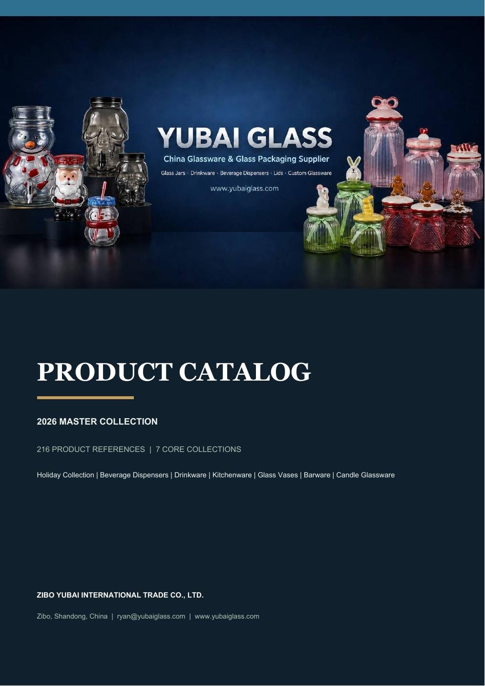 Yubai Glass 2026 master product catalog cover