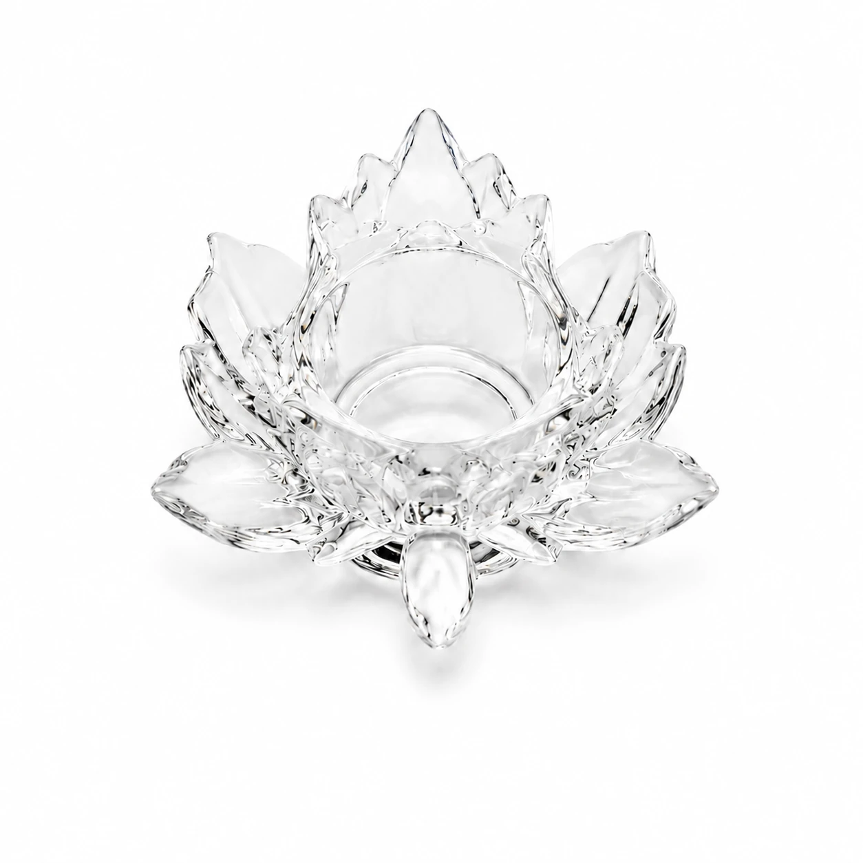 Lotus Glass Candle Holder