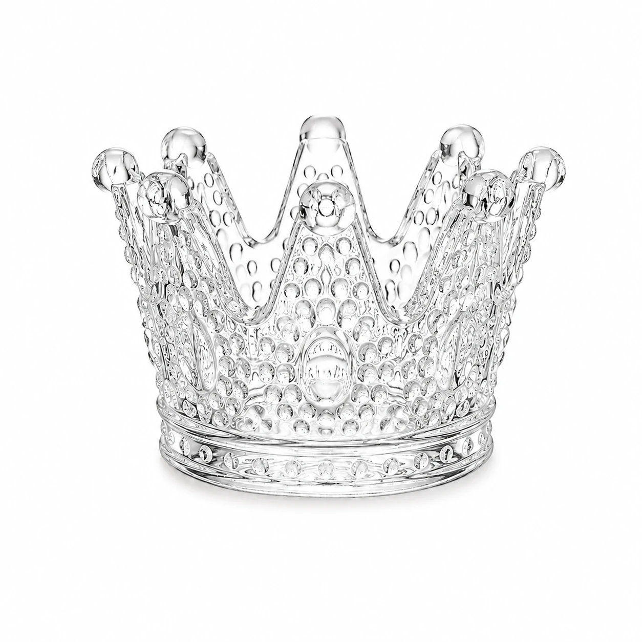 Crown Glass Candle Holder