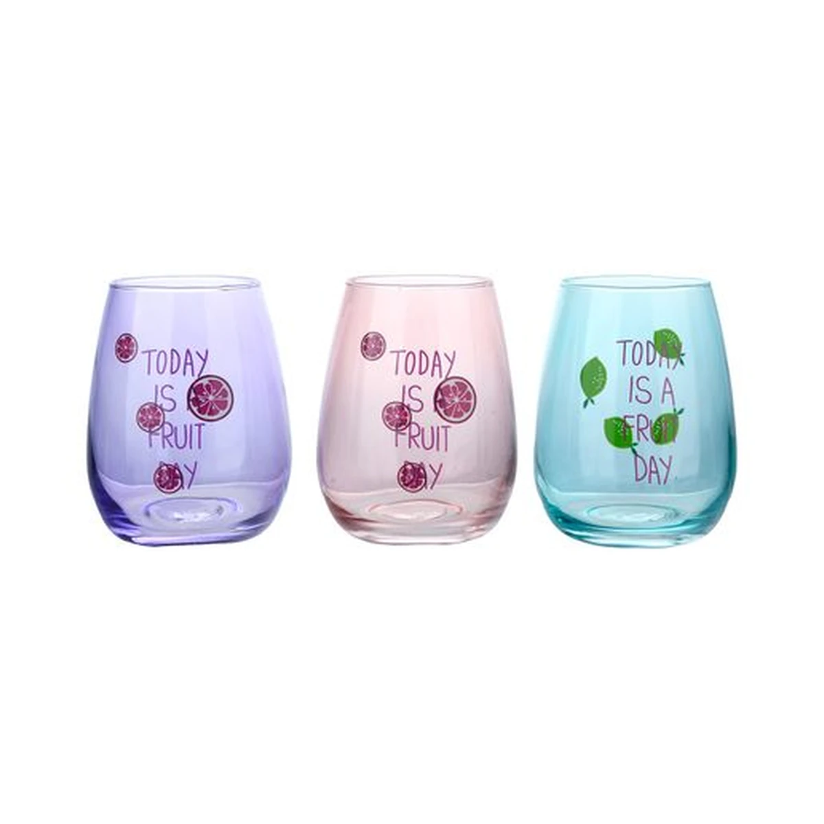 Egg-Shaped Glass Tumbler, model YB001178
