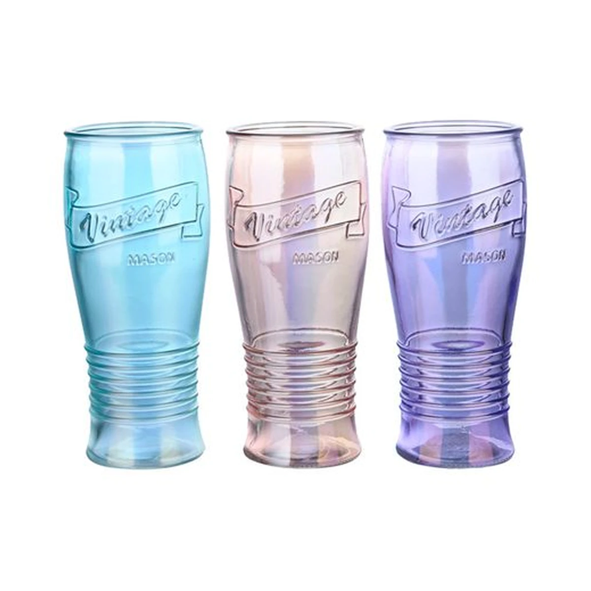 Iridescent Mason Glass Tumbler, model YB001199