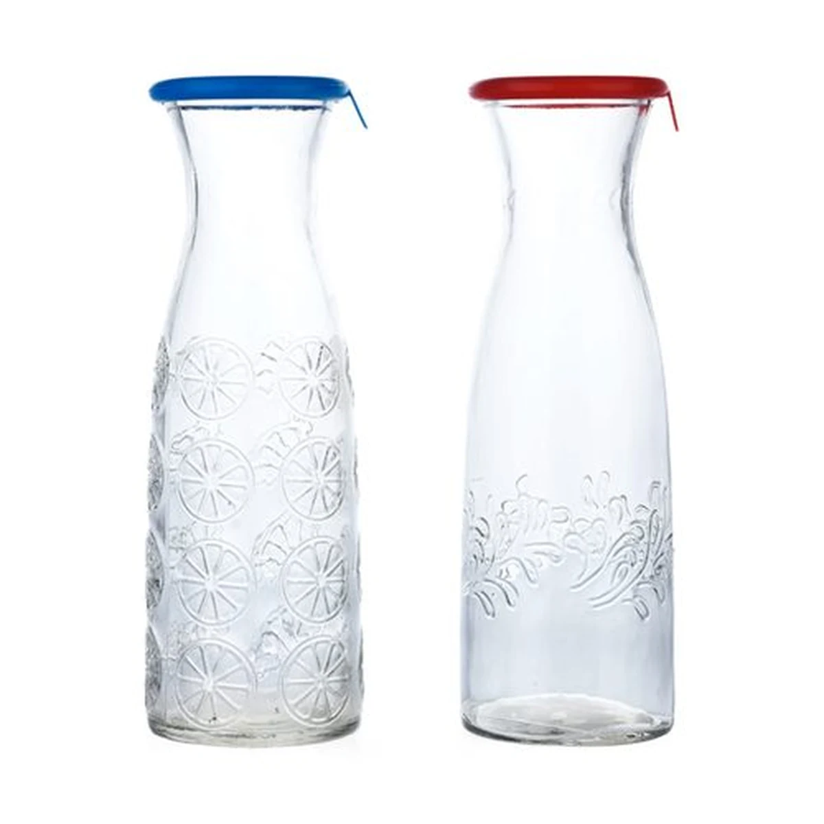 970 ml Branch-Pattern Glass Milk Bottle, model YB000357
