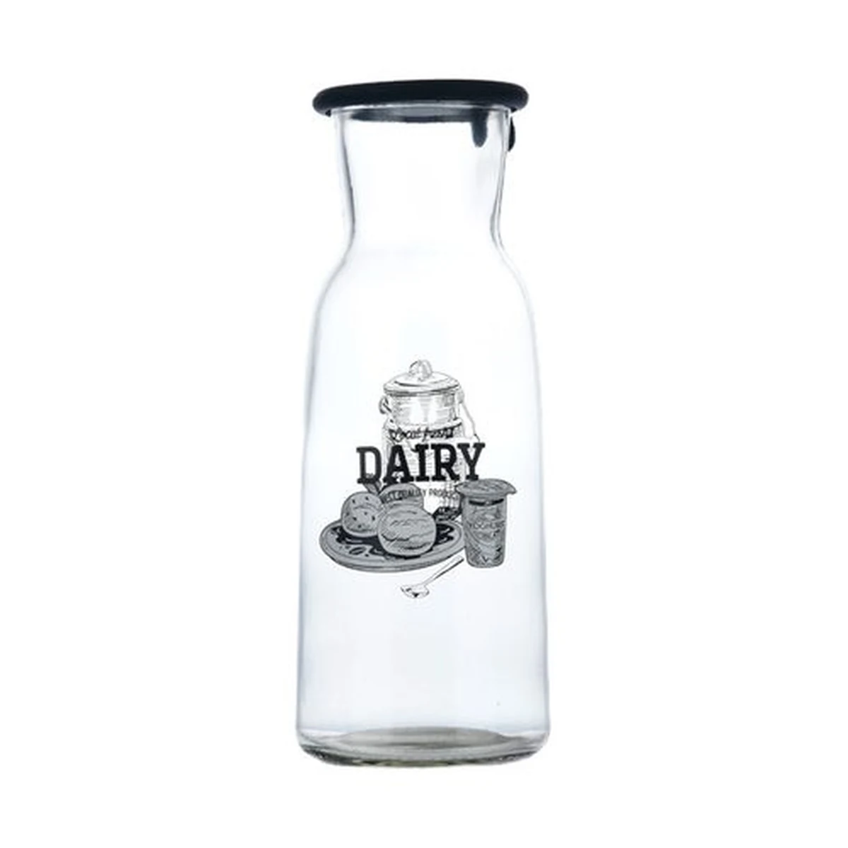 700 ml Decal-Decorated Glass Milk Bottle, model YB000359