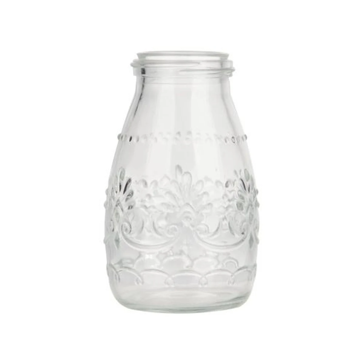 165 ml Branch-Pattern Glass Milk Bottle, model YB001343