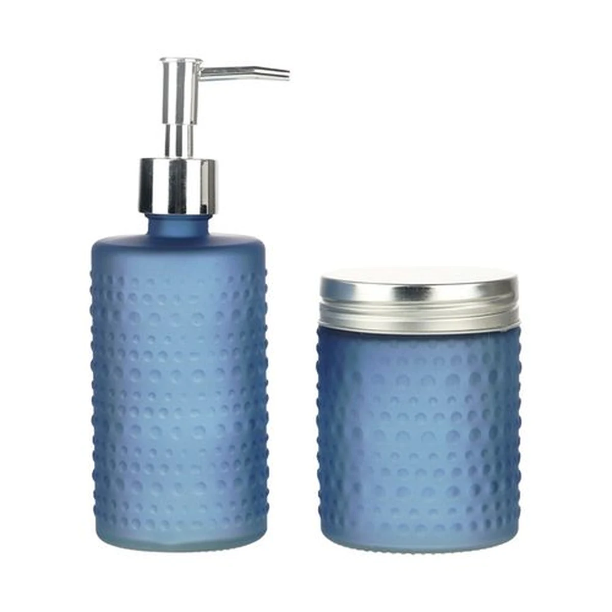 430 ml Pebbled Color-Sprayed Glass Cotton Swab Jar, model YB000949
