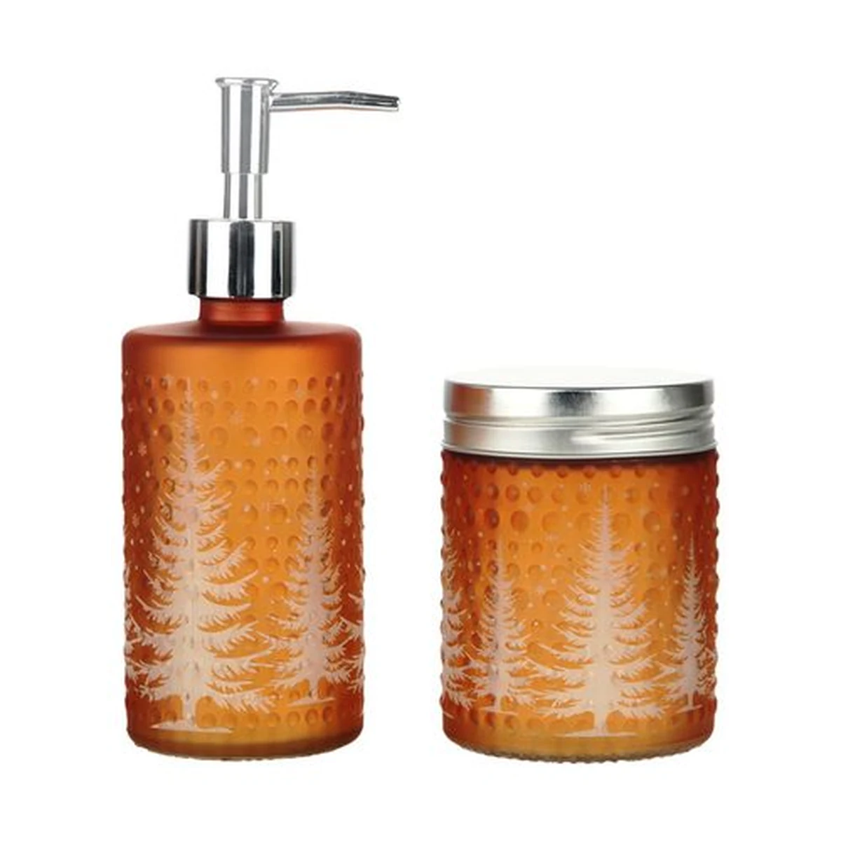 395 ml Pebbled Color-Sprayed Glass Soap Dispenser, model YB000951