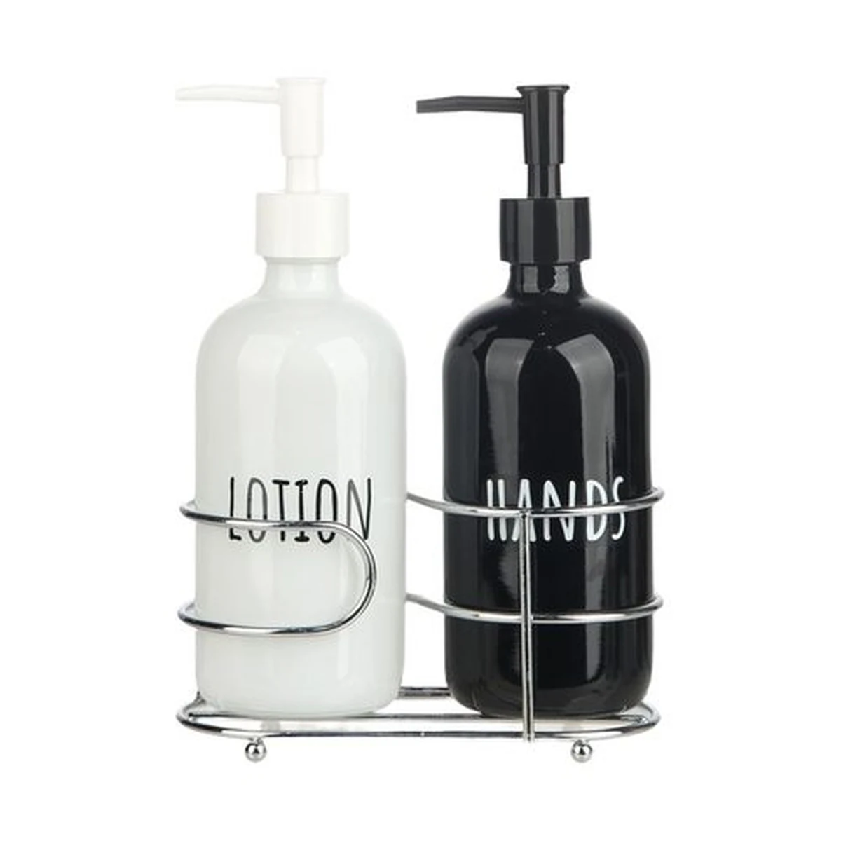 450 ml Amber 2-Piece Glass Bathroom Accessory Set, model YB001784