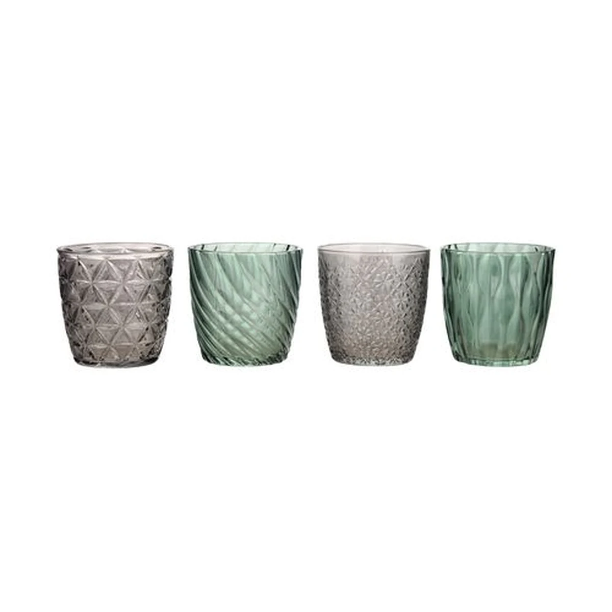 Assorted-Pattern Colored Glass Candle Jar Series, model YB000819