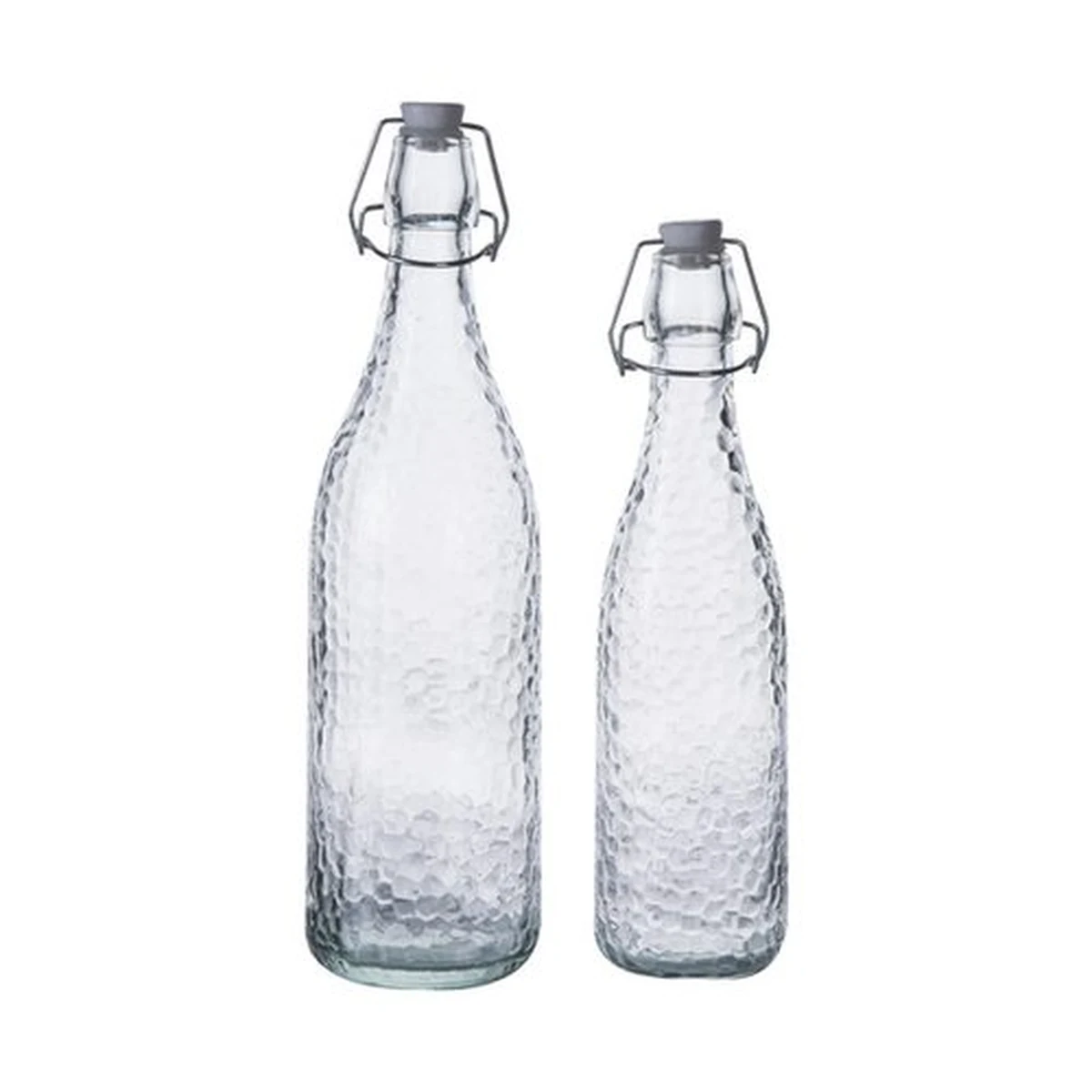 Hammered-Texture Clear Glass Water Bottle Series, model YB000862