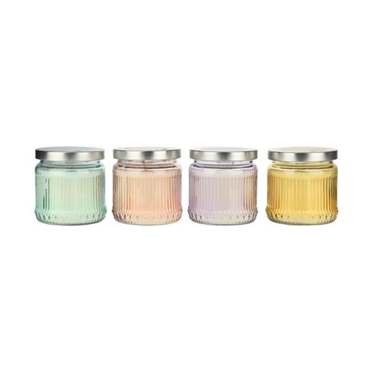 Vertical-Ribbed Glass Storage Jar, model YB000963
